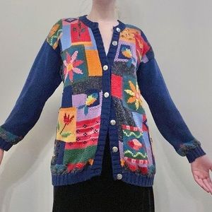 90s spring cardigan size S/M🌼🐠